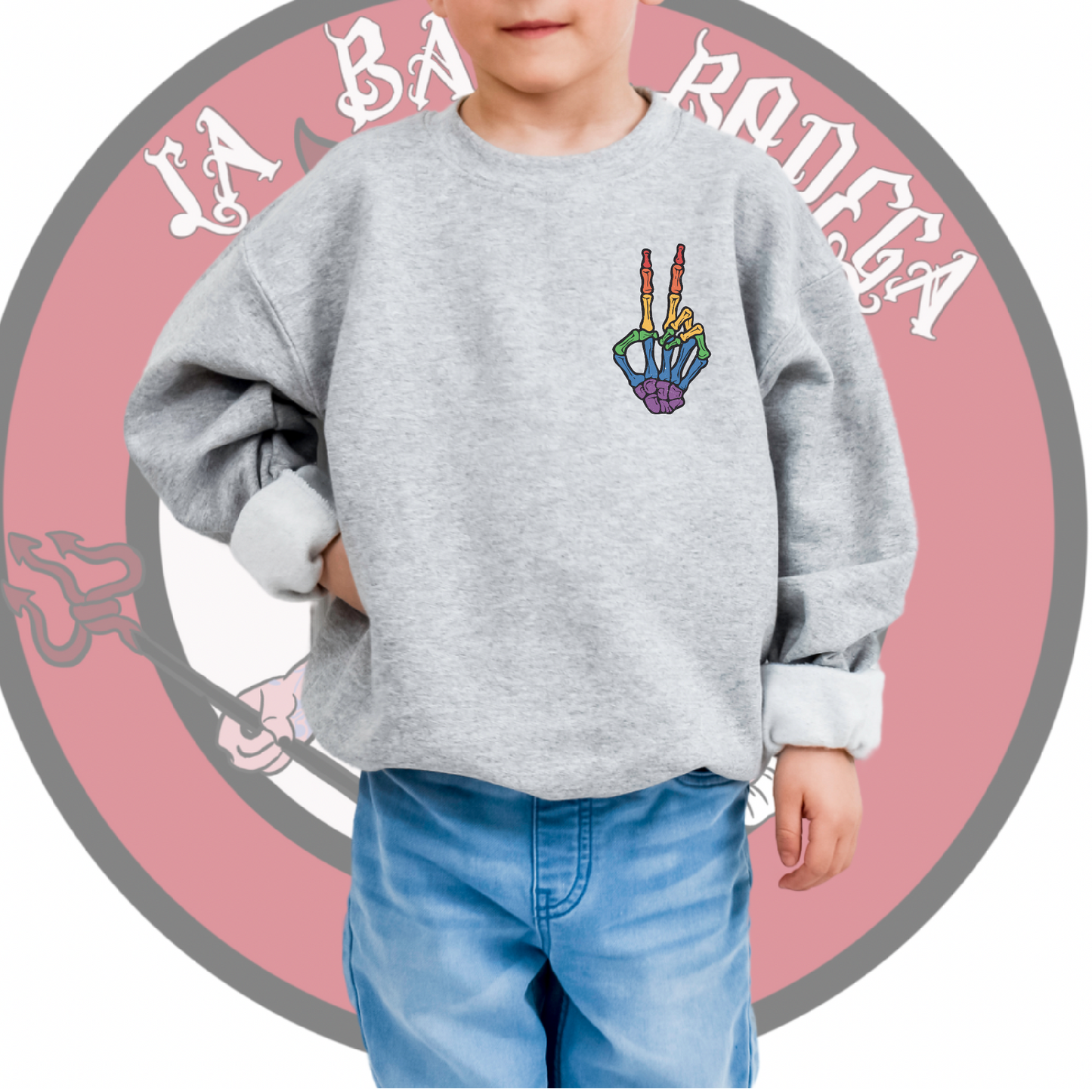 Hate looks tacky crew neck sweatshirt