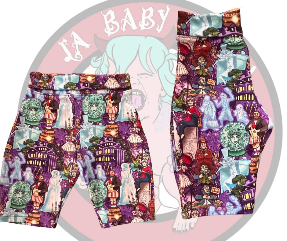 Haunted mansion biker shorts