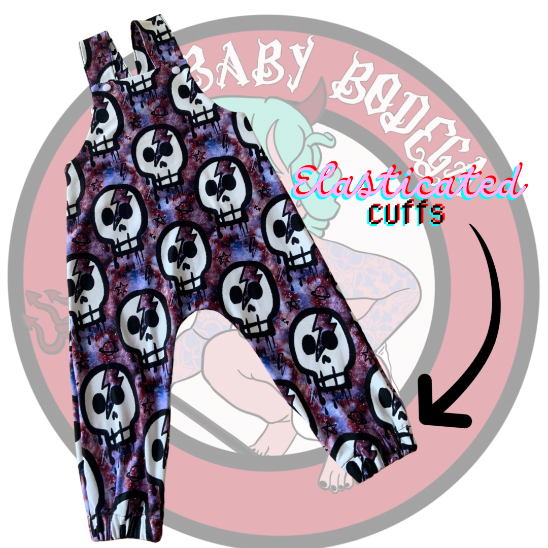 Electric skelly dungarees