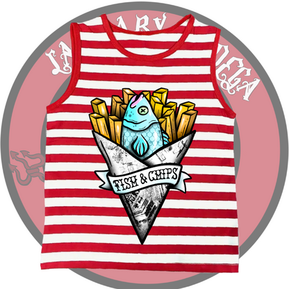 Fish n chips summer tank T