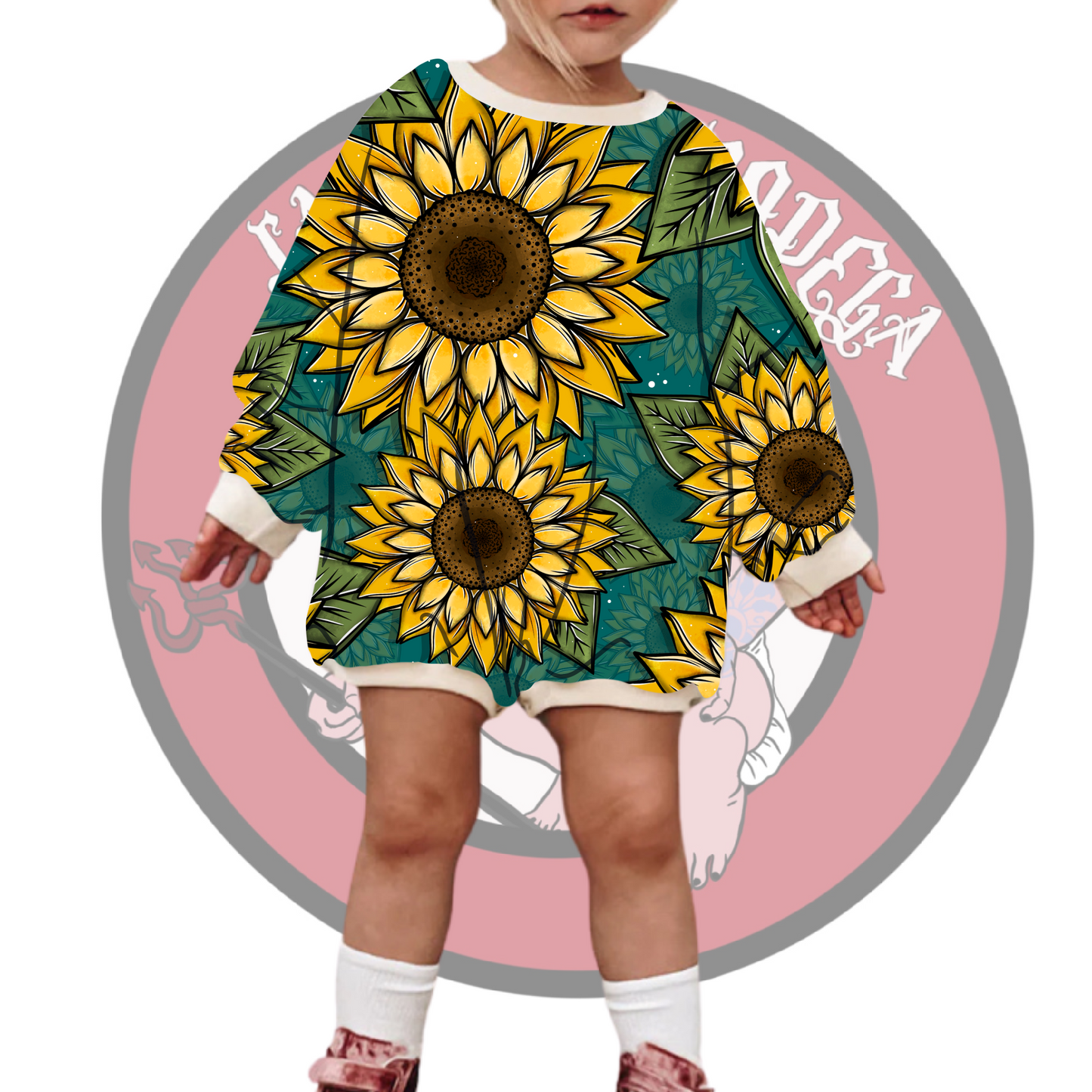 Sunflowers sweatshirt/tshirt Romper