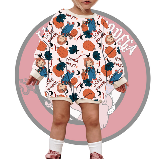 Wanna play sweatshirt/tshirt Romper